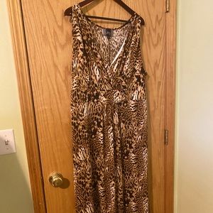 Slinky Brand Leopard Knit Maxi Dress